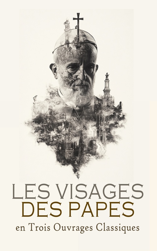 Couverture ebook de Les Visages des Papes en Trois Ouvrages Classiques, de Hector Malot, Leon Xiii, Adrien De Brimont