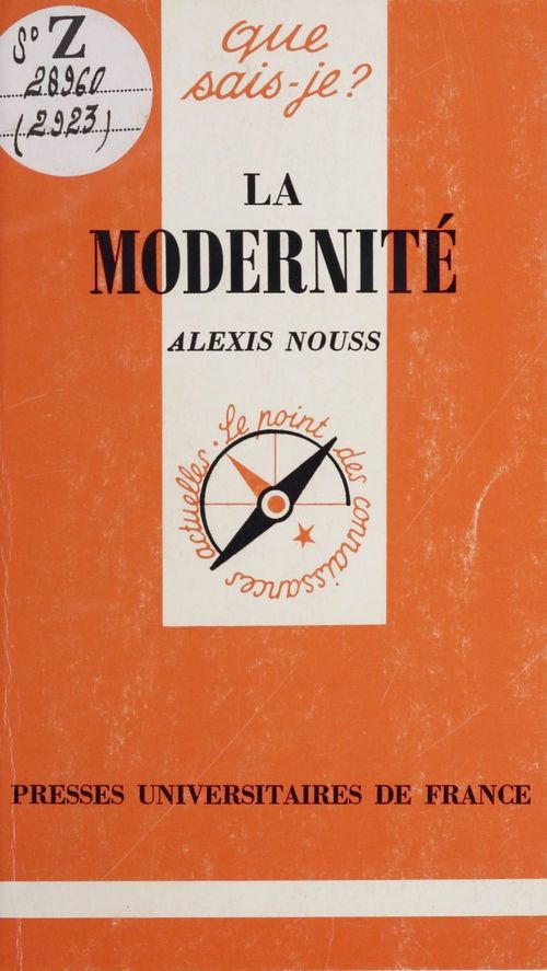 ebook cover of La modernité, by Alexis Nouss