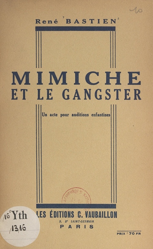 Couverture ebook de Mimiche et le gangster, de Rene Bastien