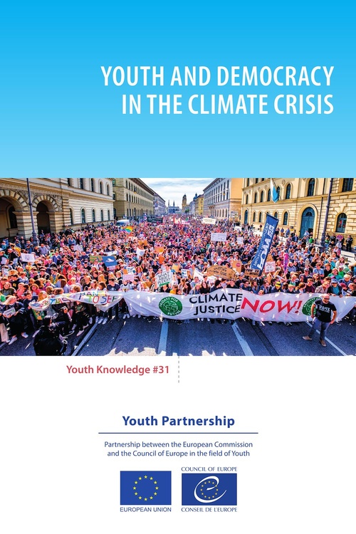 Couverture ebook de Youth and democracy in the climate crisis, de Esther Vallado, Jamie Gorman, Lana Pasic, Tomi Kiilakoski