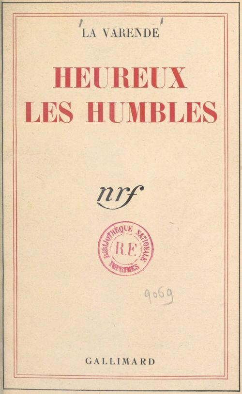 ebook cover of Heureux les humbles, by Jean de La Varende