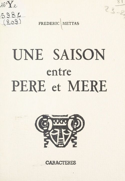 ebook cover of Une saison entre père et mère, by Frédéric Mettas