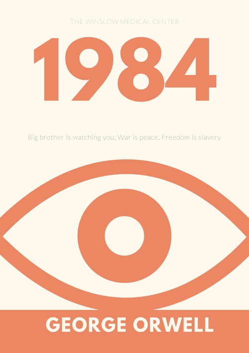 ebook cover of 1984, by George Orwell