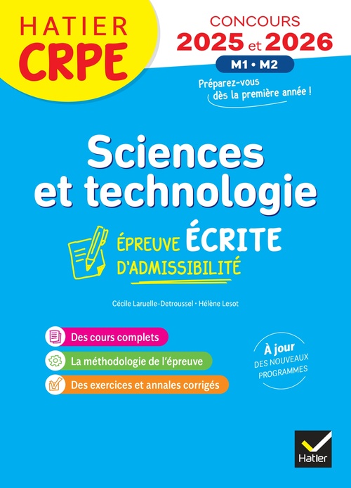ebook cover of Sciences et Techno - CRPE Concours 2025-2026 - Epreuve écrite d'admissibilité, by Cécile Laruelle-Detroussel, Hélène Lesot