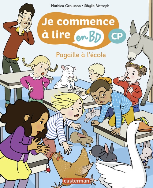 Couverture ebook de Pagaille à l'école, de Mathieu Grousson, Sibylle Ristroph