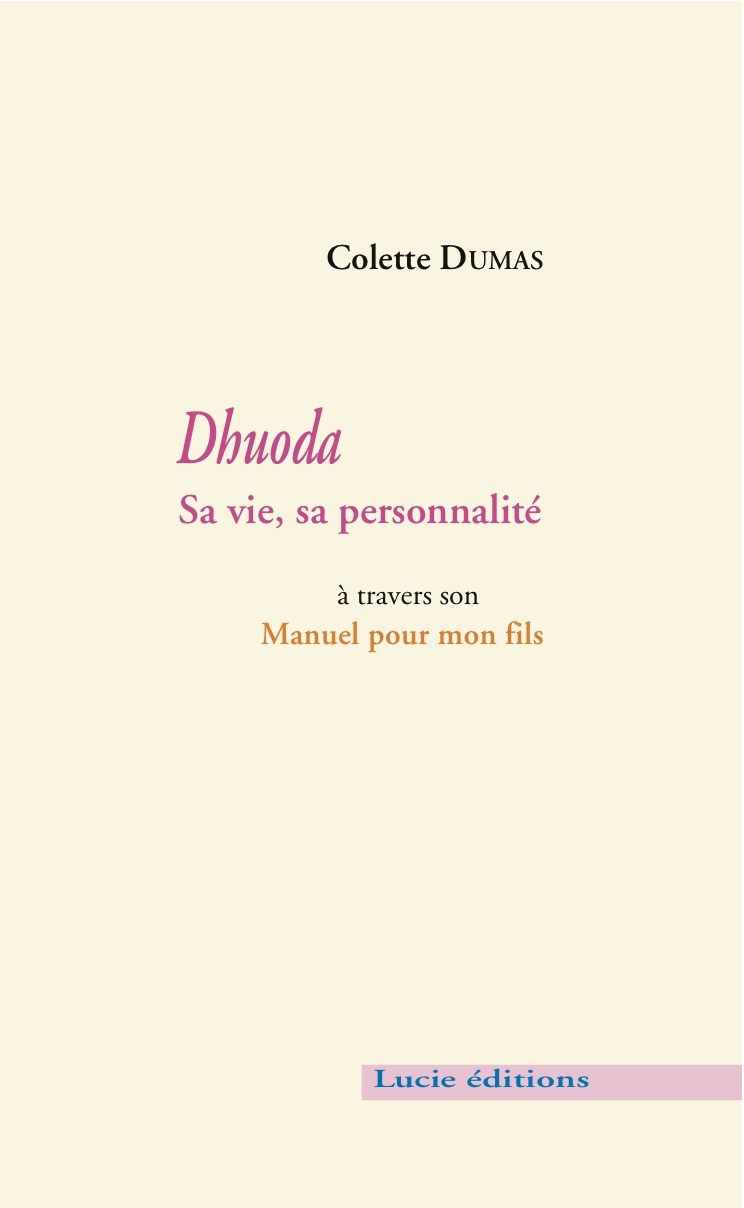 ebook cover of Dhuoda. Sa vie, sa personnalité, by Colette Dumas