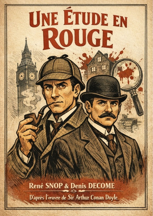 Couverture ebook de Une Étude en Rouge - La B.D., de Rene Snop, Denis Decome