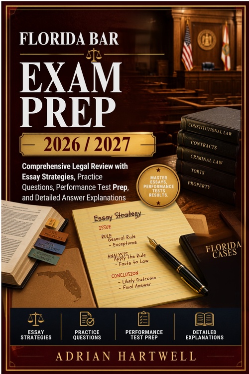 Couverture ebook de FLORIDA  BAR EXAM PREP 2026/2027, de Adrian Hartwell