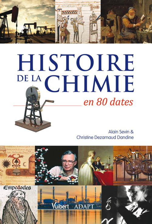 ebook cover of Histoire de la chimie en 80 dates, by Christine Dézarnaud Dandine, Alain Sevin
