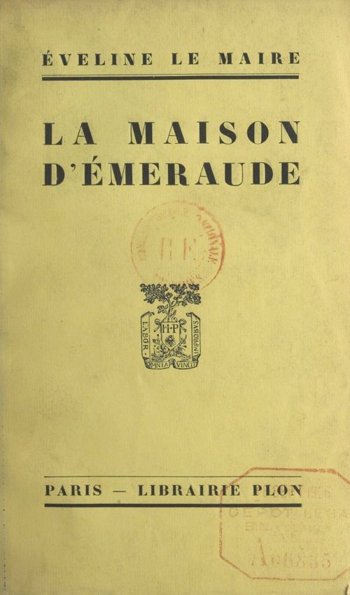 Couverture ebook de La maison d'émeraude, de Eveline Le Maire