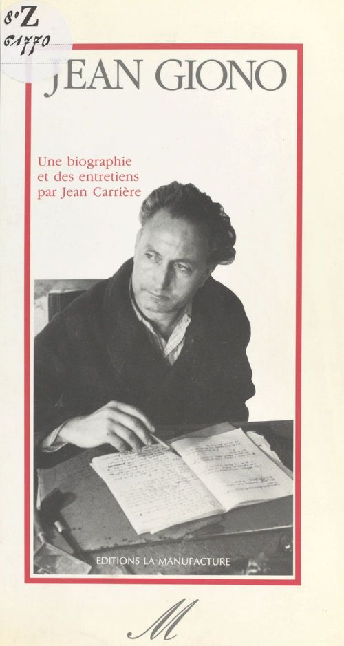 Couverture ebook de Jean Giono, de Jean Carrière