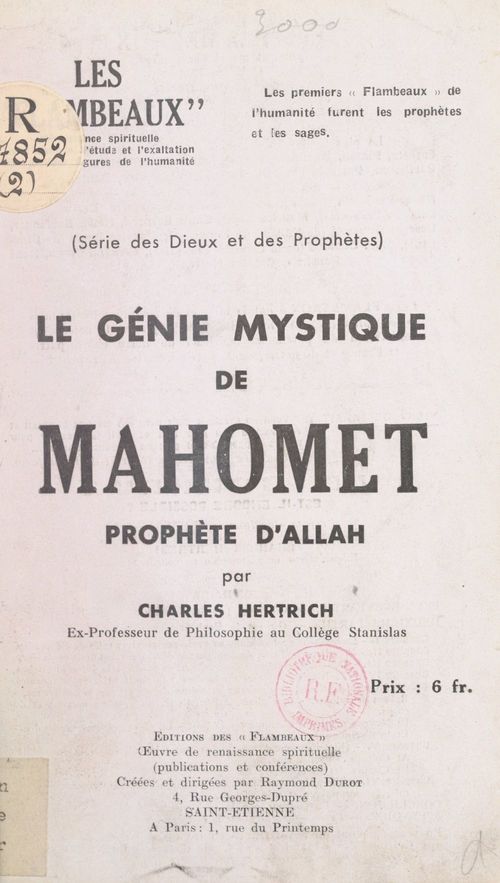 ebook cover of Le génie mystique de Mahomet, prophète d'Allah, by Charles Hertrich