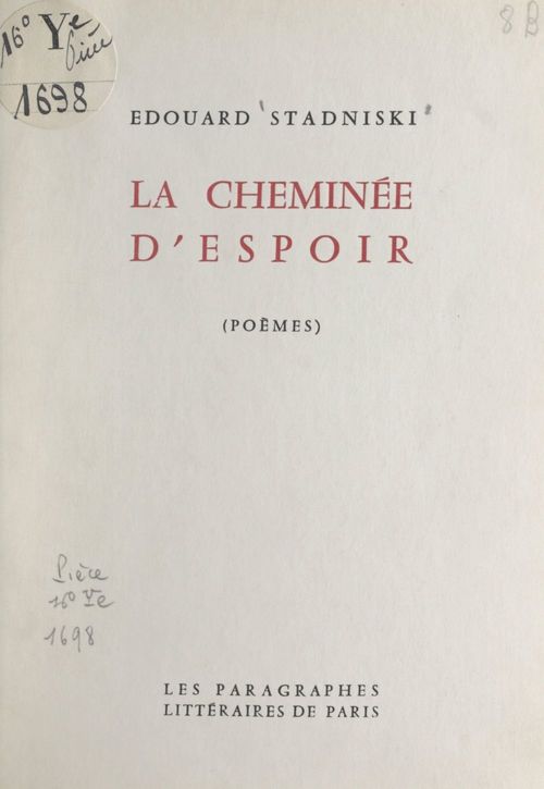 ebook cover of La cheminée d'espoir, by Edouard Stadniski