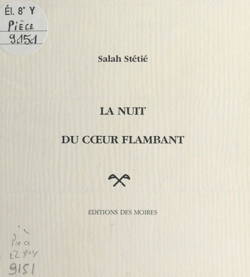 ebook cover of La Nuit du coeur flambant, by Salah Stetie
