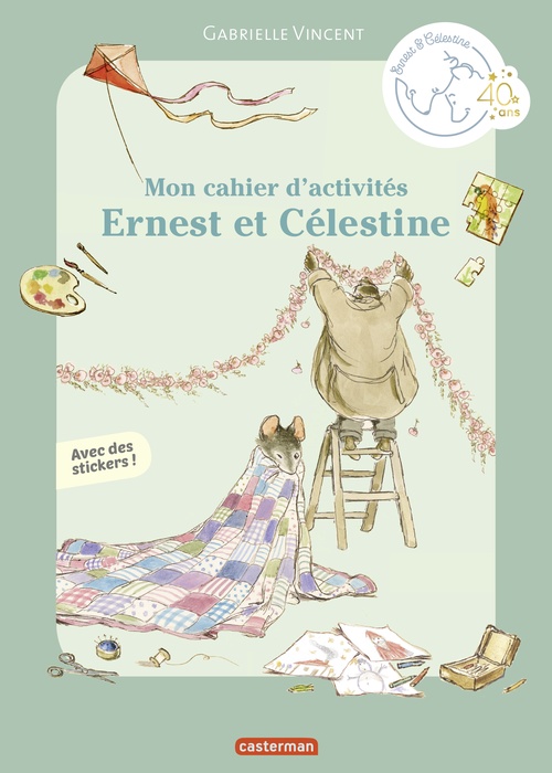 Couverture ebook de Mon cahier d'activités Ernest et Célestine, de Gabrielle Vincent