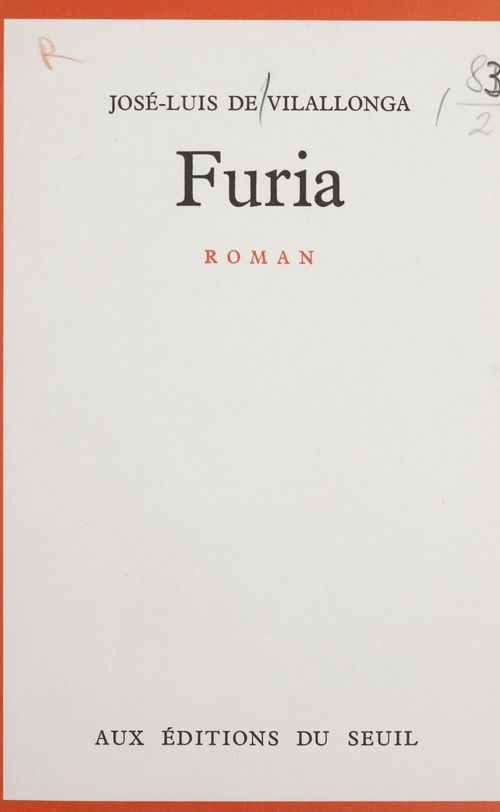 Couverture ebook de Furia, de José Luis de Vilallonga