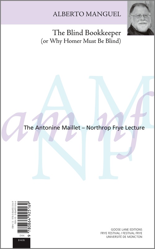 ebook cover of The Blind Bookkeeper (or Why Homer Must Be Blind) / Le comptable aveugle (l'Incontournable cécité d'Homère), by Alberto Manguel