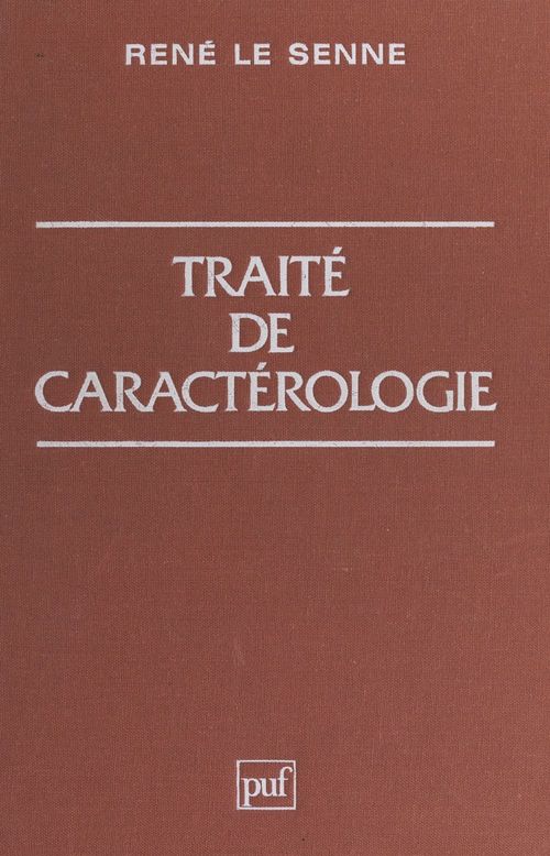 ebook cover of Traité de caractérologie, by Rene Le Senne