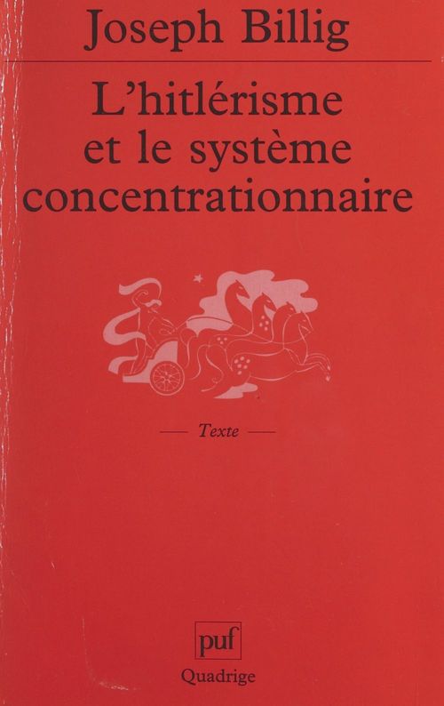Couverture ebook de L'hitlérisme et le système concentrationnaire, de Joseph Billig