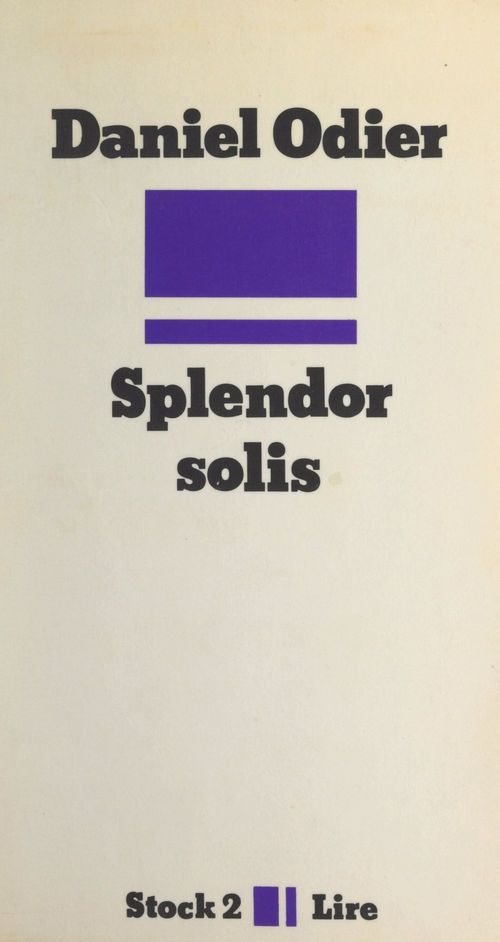 Couverture ebook de Splendor Solis, de Daniel Odier