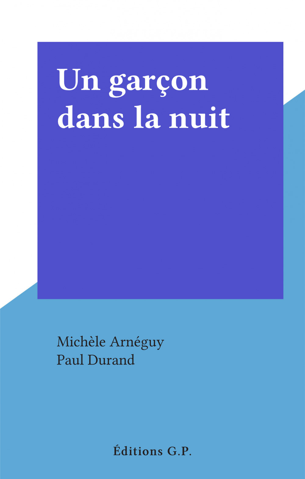 ebook cover of Un garçon dans la nuit, by Michele Arneguy
