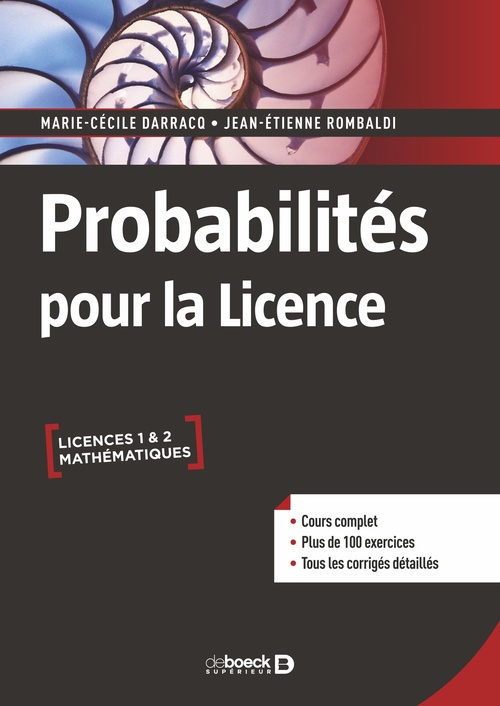 ebook cover of Probabilités pour la Licence, by Marie-Cécile Darracq, Jean-Étienne Rombaldi
