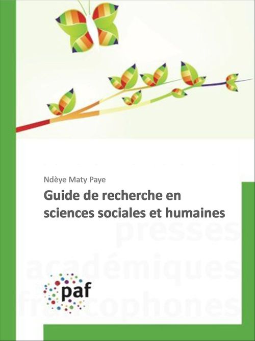 Couverture ebook de Guide de recherche en sciences sociales et humaines, de Ndeye Maty Paye