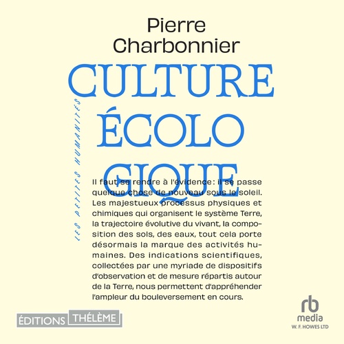 audiobook cover of Culture écologique, by Pierre Charbonnier
