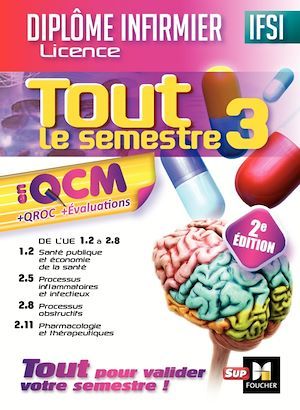 ebook cover of IFSI Tout le semestre 3 en QCM et QROC - Diplôme infirmier - 2e édition, by Kamel Abbadi