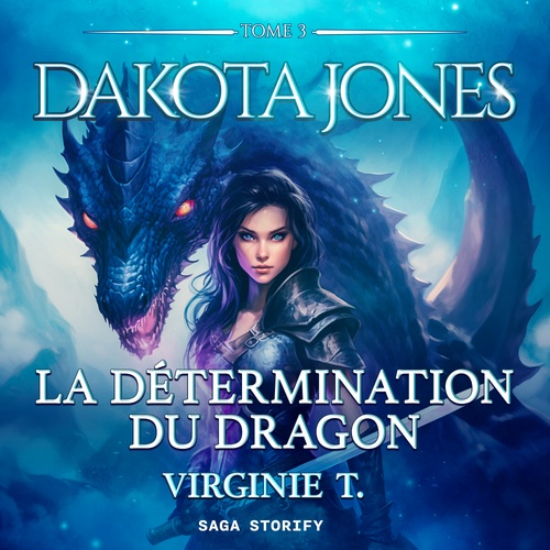 audiobook cover of Dakota Jones Tome 3 : La Détermination du dragon, by Virginie T.