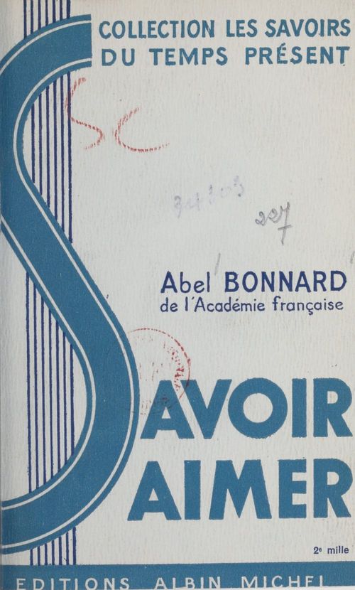 ebook cover of Savoir aimer, by Abel Bonnard