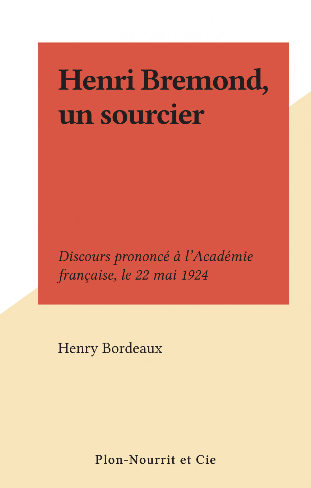 Couverture ebook de Henri Bremond, un sourcier, de Henry Bordeaux