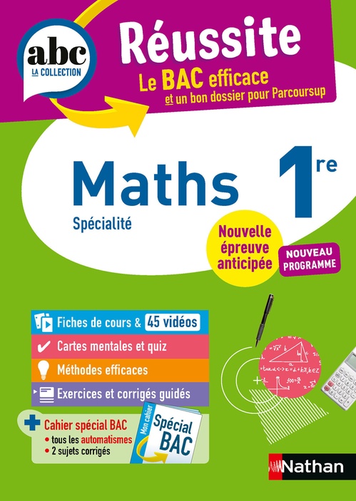 Couverture ebook de ABC Réussite-Maths 1re, de Pierre-Antoine Desrousseaux