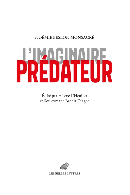 ebook cover of L'Imaginaire prédateur, by Noémie Beslon-Monsacre
