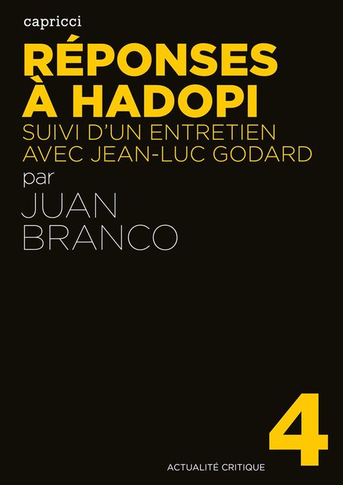 Couverture ebook de Réponses à Hadopi, de Juan Branco