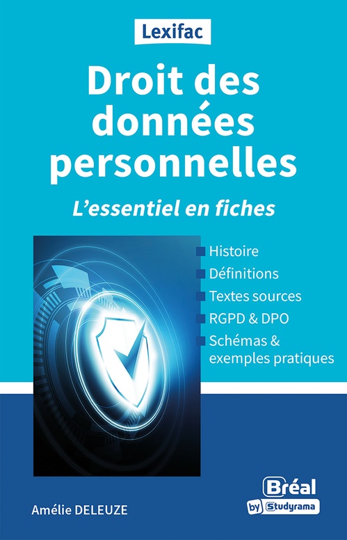 Couverture ebook de Droit des données personnelles, de Amélie Deleuze