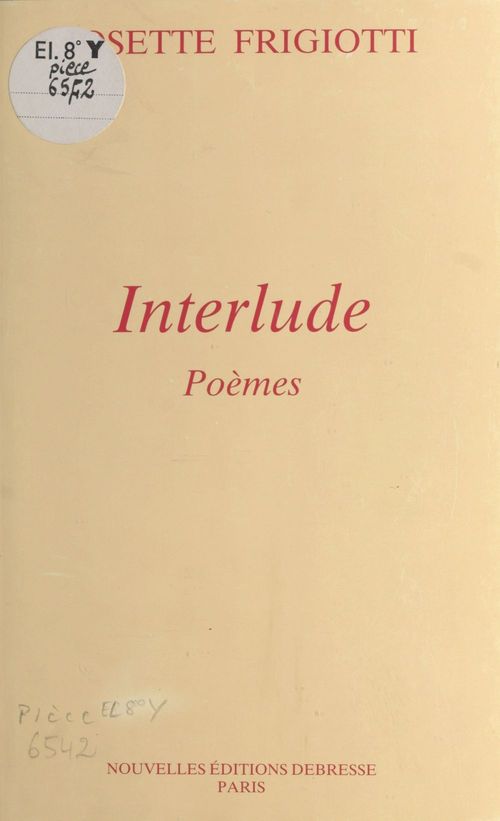 ebook cover of Interlude, by Josette Frigiotti