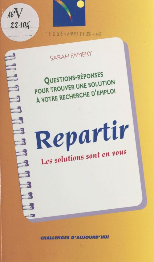Couverture ebook de Repartir : les solutions sont en vous, de Famery