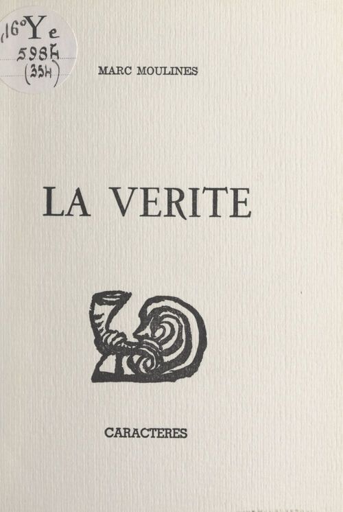 ebook cover of La vérité, by Marc Moulines