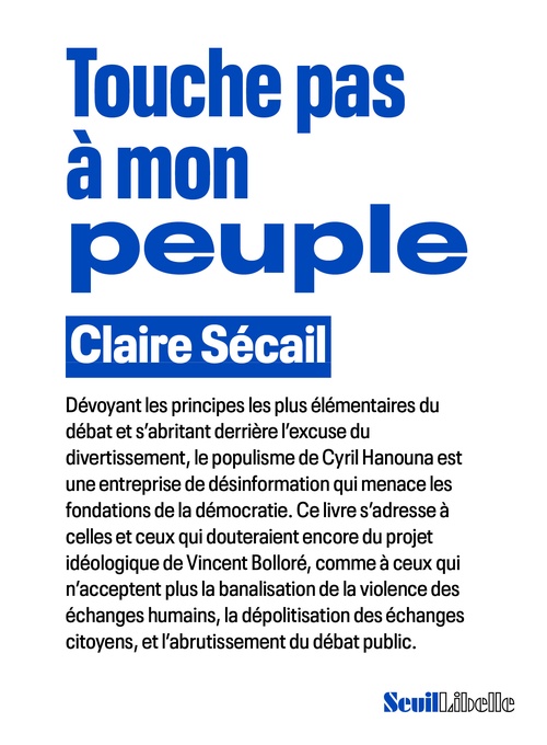 Couverture ebook de Touche pas à mon peuple, de Claire Sécail