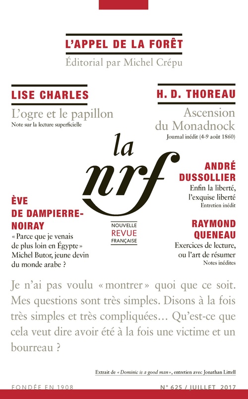 ebook cover of La Nouvelle Revue Française N° 625, by La Nouvelle Revue Francaise