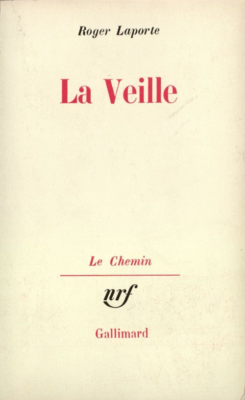 ebook cover of La Veille, by Roger Laporte