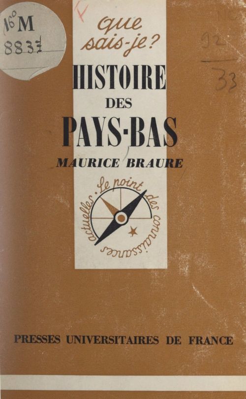 ebook cover of Histoire des Pays-Bas, by Maurice Braure