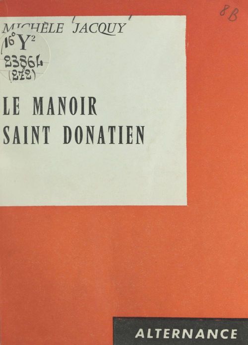 ebook cover of Le manoir Saint-Donatien, by Michele Jacquy