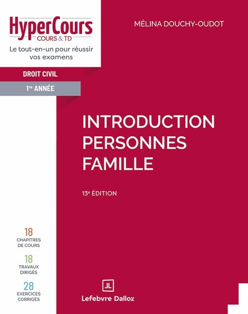 Couverture ebook de Introduction Personnes Famille 13ed, de Mélina Douchy-Oudot