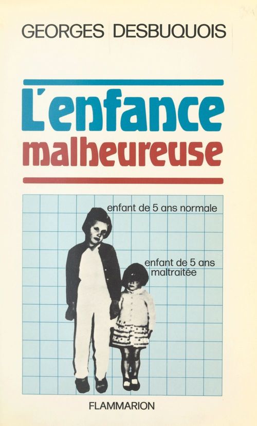Couverture ebook de L'enfance malheureuse, de Georges Desbuquois