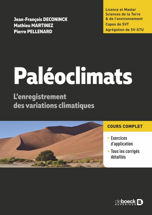 ebook cover of Paléoclimats, by Jean-François Deconinck, Mathieu Martinez, Pierre Pellenard