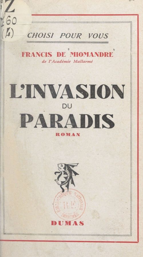 Couverture ebook de L'invasion du paradis, de Francis de Miomandre