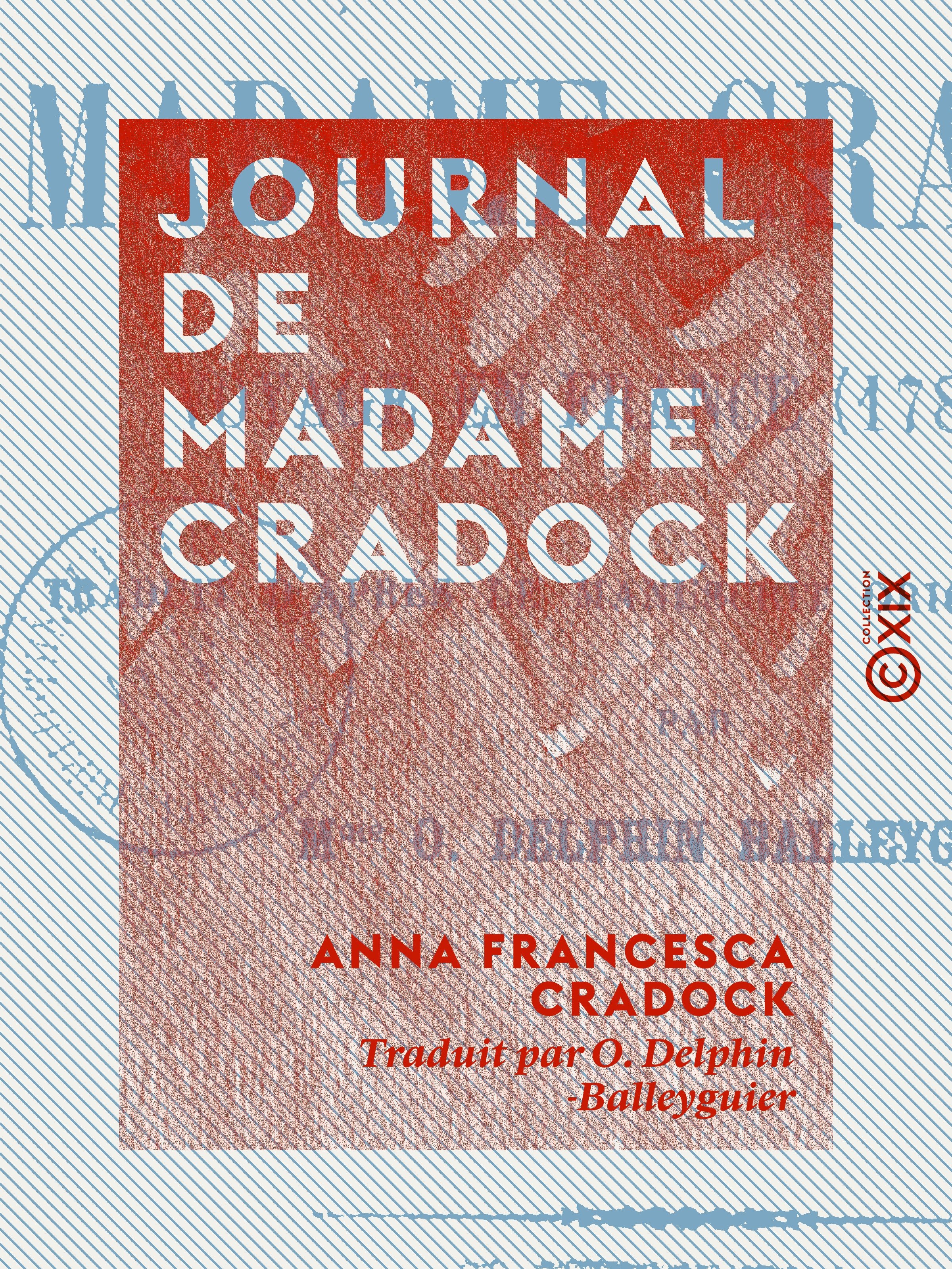 Couverture ebook de Journal de Madame Cradock, de Anna Francesca Cradock