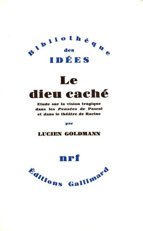 ebook cover of Le Dieu caché, by Lucien Goldmann